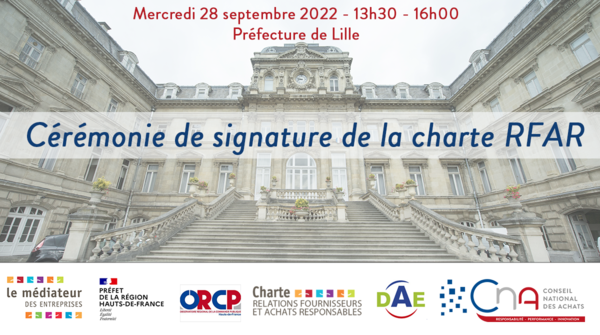 Cérémonie de signature de la charte RFAR | Préfecture de Lille
