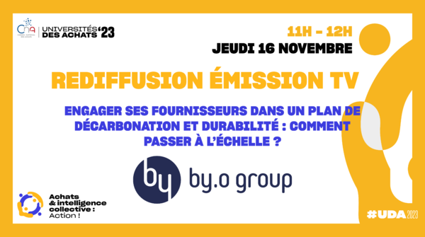 By.O Group | Engager ses fournisseurs dans un plan de décarbonation et durabilité : comment passer à l’échelle ?