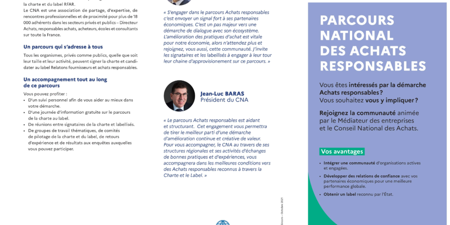 PARCOURS NATIONAL DES ACHATS RESPONSABLES