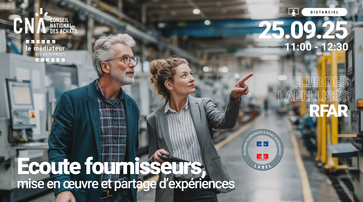 Club des Labellisés RFAR | Ecoute fournisseurs : mise en œuvre et partage d’expériences