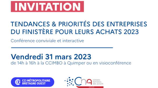 Conférence achat : Tendances & Priorités des entreprises du Finistère pour leurs achats 2023