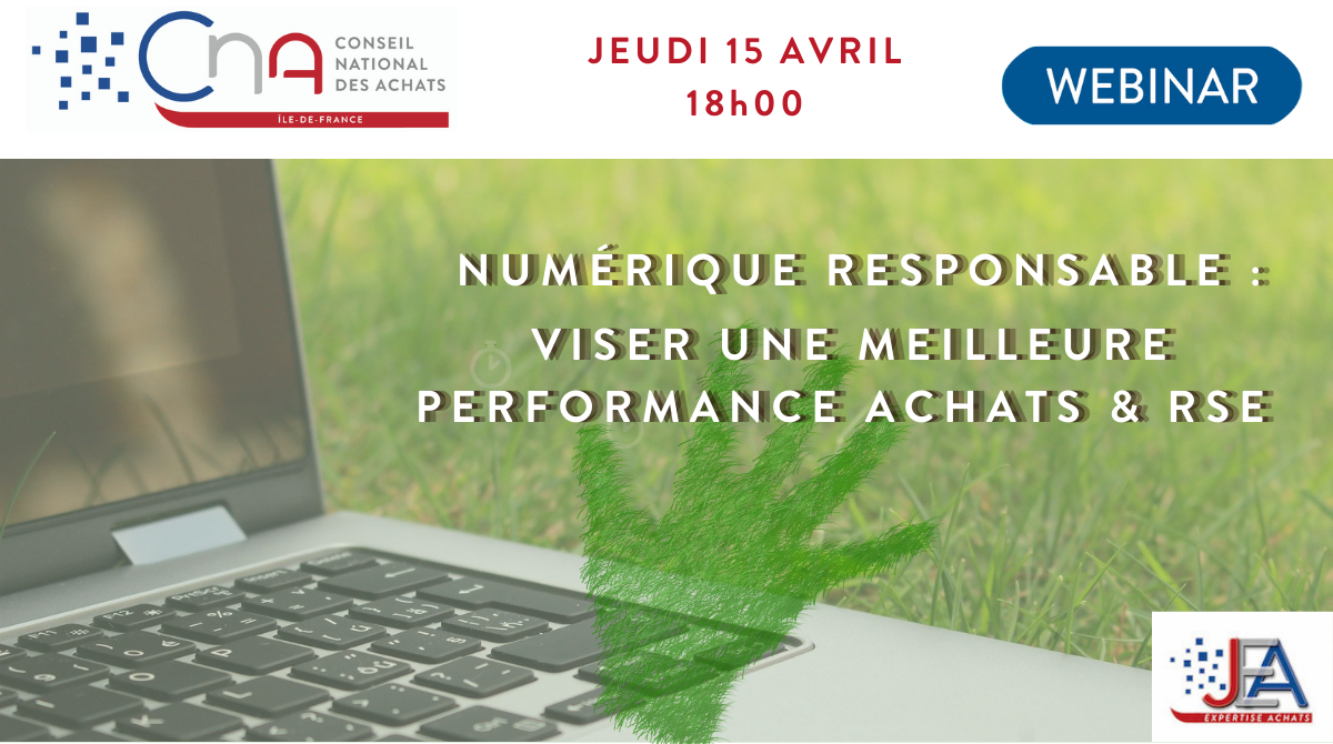 Webinar JEA |  Numérique Responsable : Viser une meilleure performance achats & RSE 