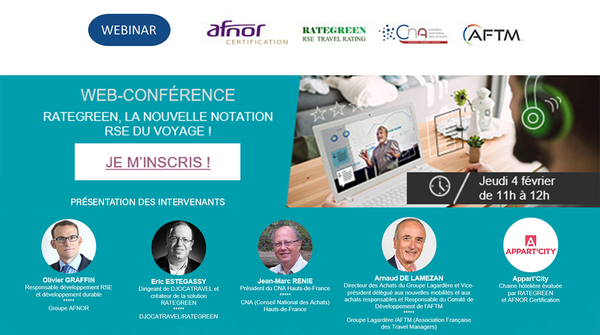 Webinar | Rategreen, la nouvelle notation RSE du voyage !