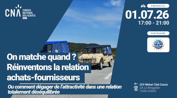 PACA | On matche quand ? Réinventons la relation achats-fournisseurs