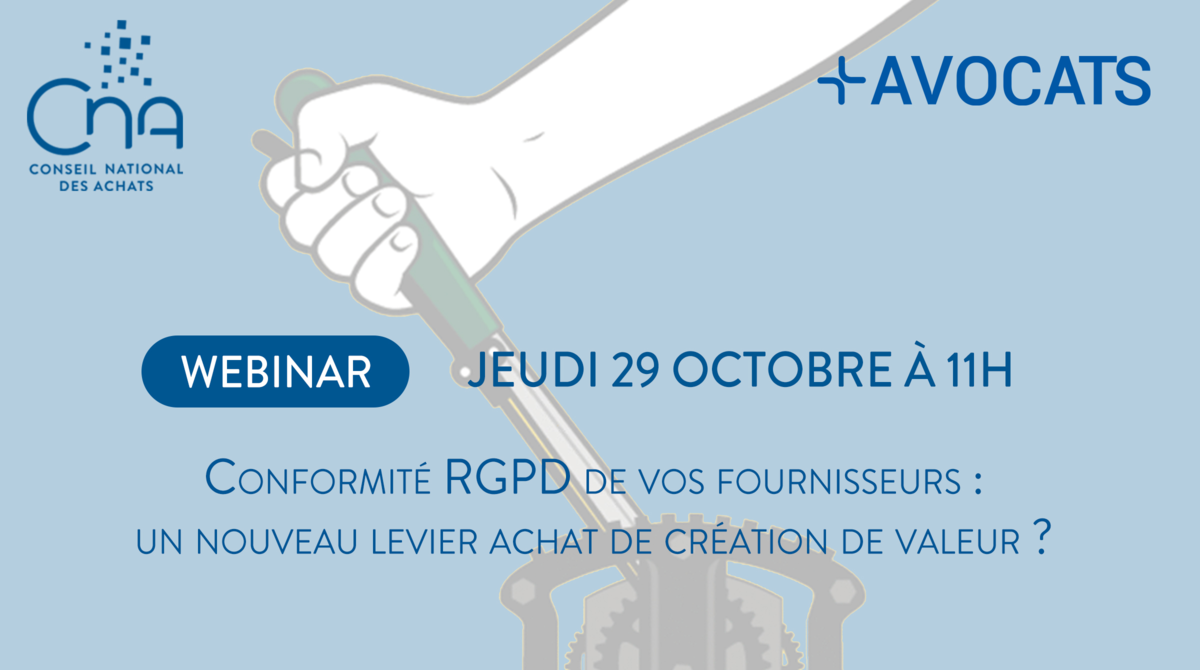   Webinar | Conformité RGPD de vos fournisseurs !