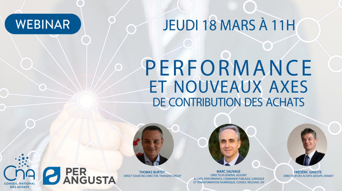 Webinar | Performance et nouveaux axes de contribution des Achats