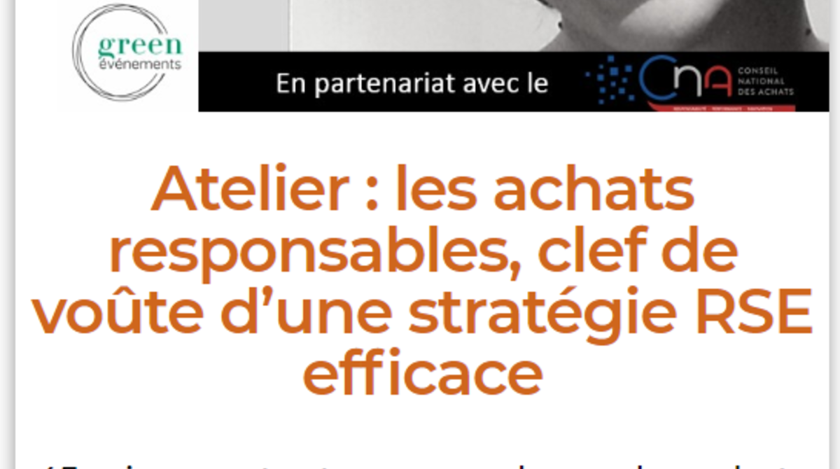 Webinar : les achats responsables sur la problématique événementielle 