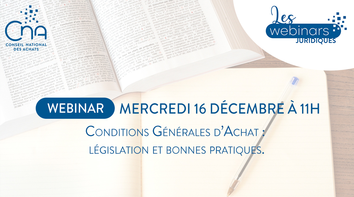   Webinar | Conditions Générales d’Achat : législation et bonnes pratiques