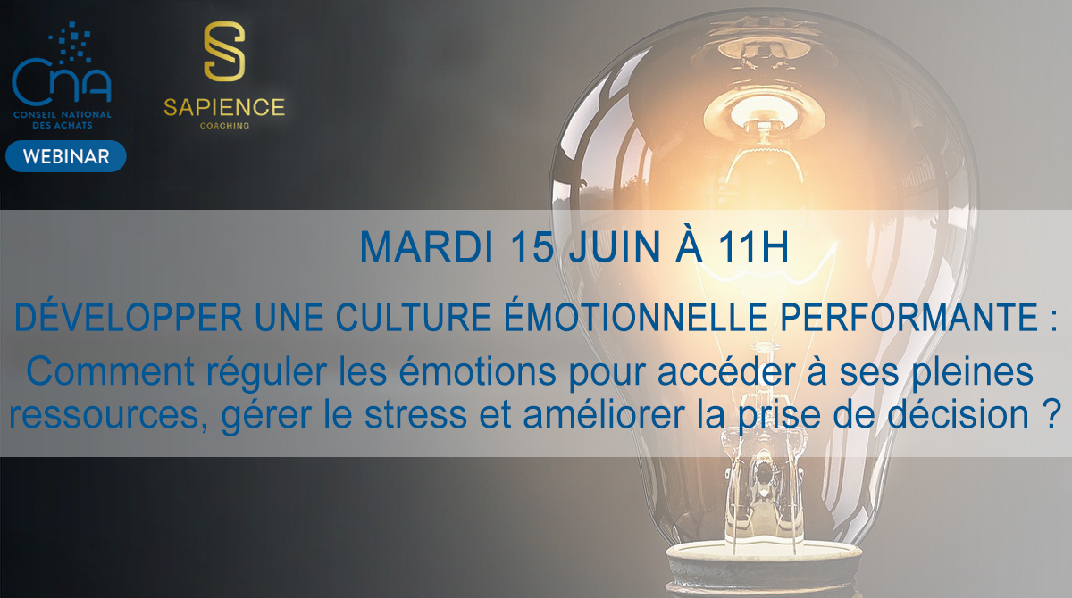 Webinar IE N°5 : Comment réguler les émotions pour accéder à ses pleines ressources, gérer le stress et améliorer la prise de décision ? 