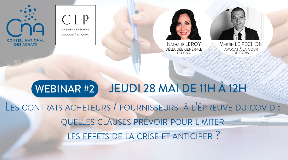 Webinar | Les contrats acheteurs / fournisseurs à l’épreuve du COVID