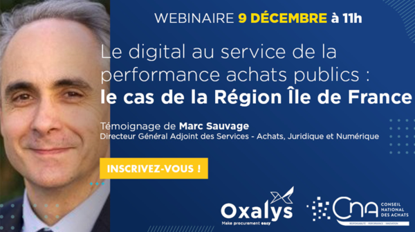 Webinar | Le digital au service de la performance achats publics : le cas de la Région Île de France